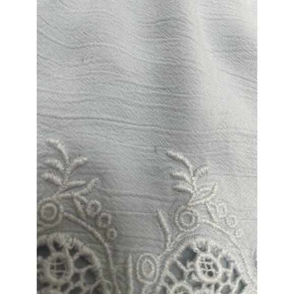 American Eagle Outfitters High-Waisted Lace Mini Skirt Light Blue Women's Size M - Picture 10 of 11